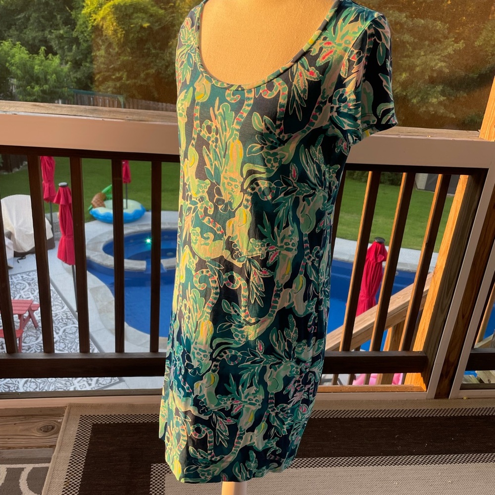 Lilly Pulitzer Beacon Dress Tidal Waves EUC